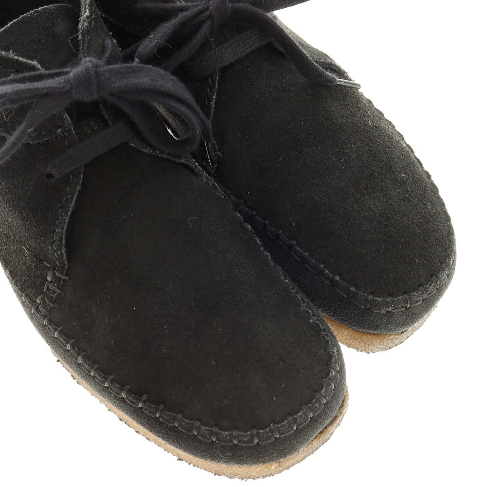 【中古】クラークス Clarks スエード モカシンブーツ ブラック【サイズUK7 1/2】【 状態ランクC 】【 メンズ 】[CPD]
