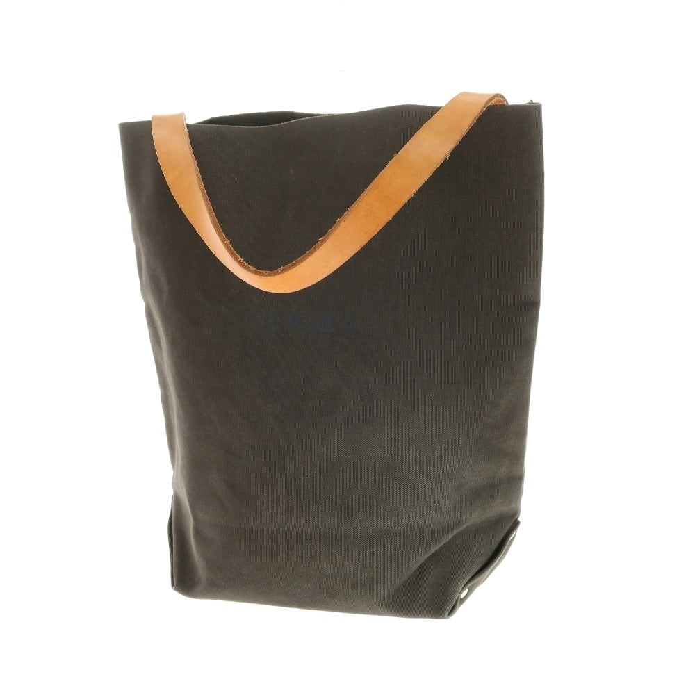 【中古】テンベア TEMBEA コットン 牛革 ショルダーバッグ ダークオリーブ【 状態ランクC 】【 ユニセックス 】