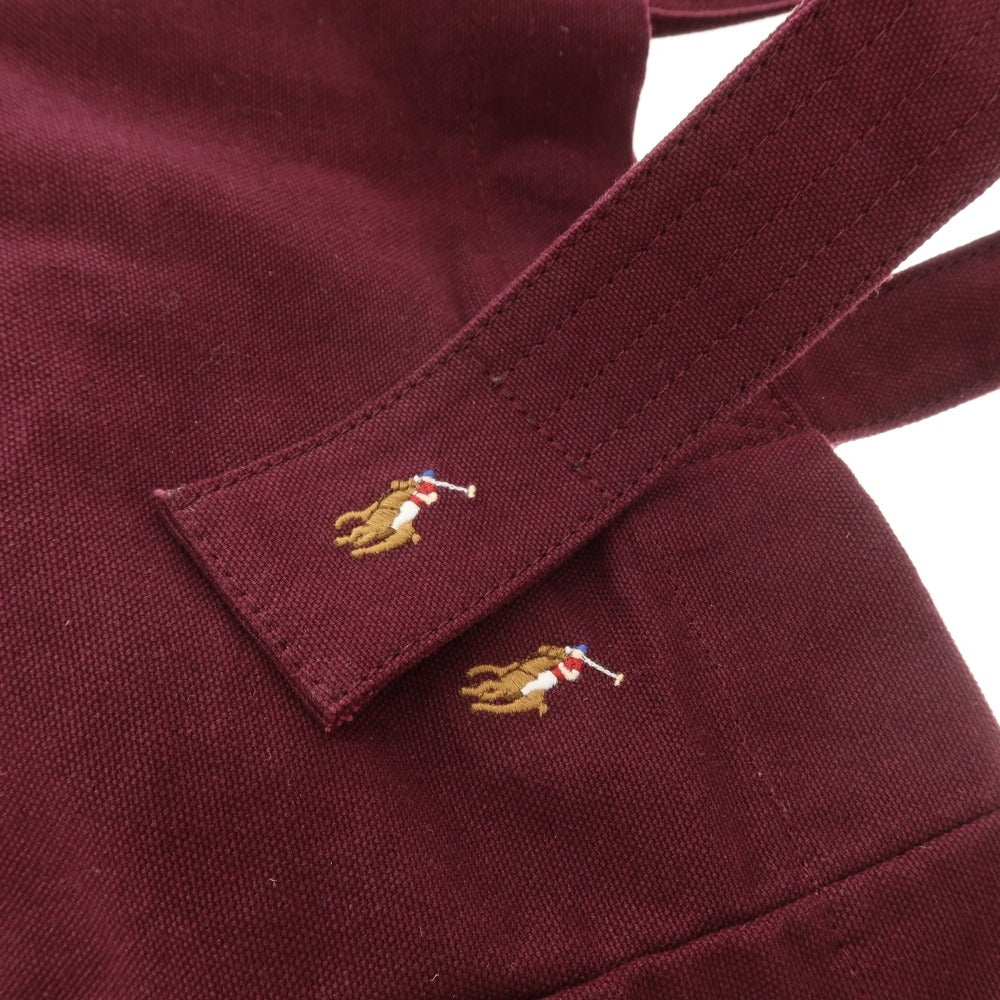 【中古】ポロ ラルフローレン Polo Ralph Lauren コットン ショルダーバッグ ワイン【 状態ランクB 】【 ユニセックス 】