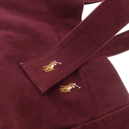【中古】ポロ ラルフローレン Polo Ralph Lauren コットン ショルダーバッグ ワイン【 状態ランクB 】【 ユニセックス 】
