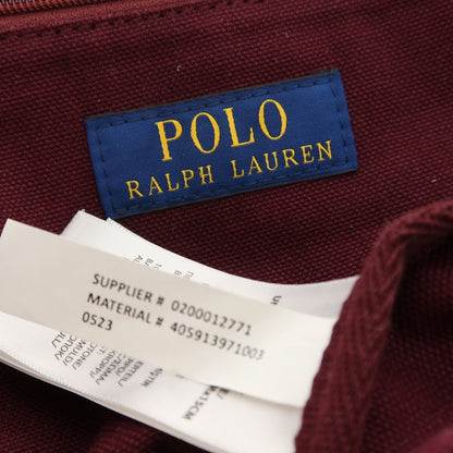 【中古】ポロ ラルフローレン Polo Ralph Lauren コットン ショルダーバッグ ワイン【 状態ランクB 】【 ユニセックス 】