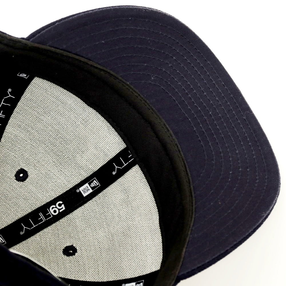 【中古】フリーマンズスポーティングクラブ FREEMANS SPORTING CLUB × NEW ERA ウール BBキャップ ネイビー【 サイズ7 1/4 】【 状態ランクB 】【 メンズ 】 [BPD]