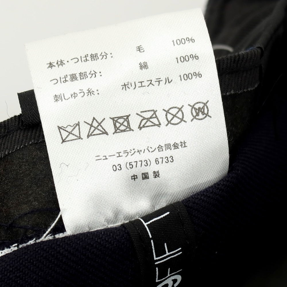 【中古】フリーマンズスポーティングクラブ FREEMANS SPORTING CLUB × NEW ERA ウール BBキャップ ネイビー【 7 1/4 】【 状態ランクB 】【 メンズ 】