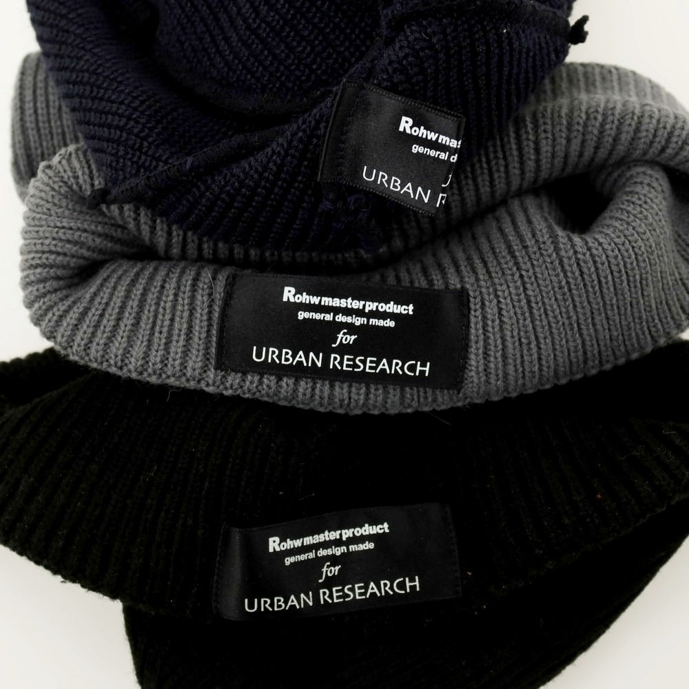 【中古】ロウマスタープロダクト Rohw master product URBAN RESEARCH別注 ニットキャップ 3つセット ブラックxグレー【 状態ランクB 】【 メンズ 】 [BPD]