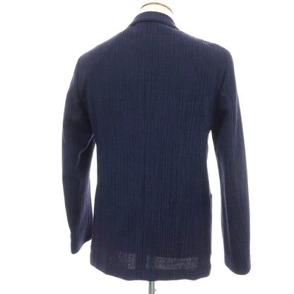 【中古】ラルディーニ LARDINI ウールコットンポリウレタン 2B テーラードジャケット ネイビー【サイズ46】【 状態ランクA 】【 メンズ 】