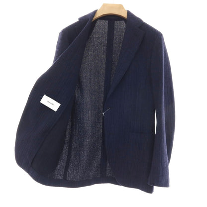 【中古】ラルディーニ LARDINI ウールコットンポリウレタン 2B テーラードジャケット ネイビー【サイズ46】【 状態ランクA 】【 メンズ 】