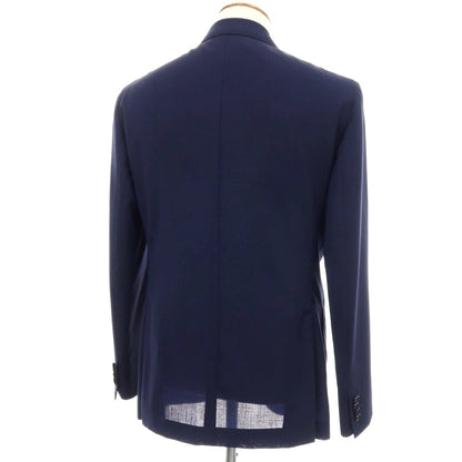 【中古】デペトリロ DE PETRILLO ウール 3B テーラードジャケット ネイビー【サイズ48 Drop 7】【 状態ランクB 】【 メンズ 】