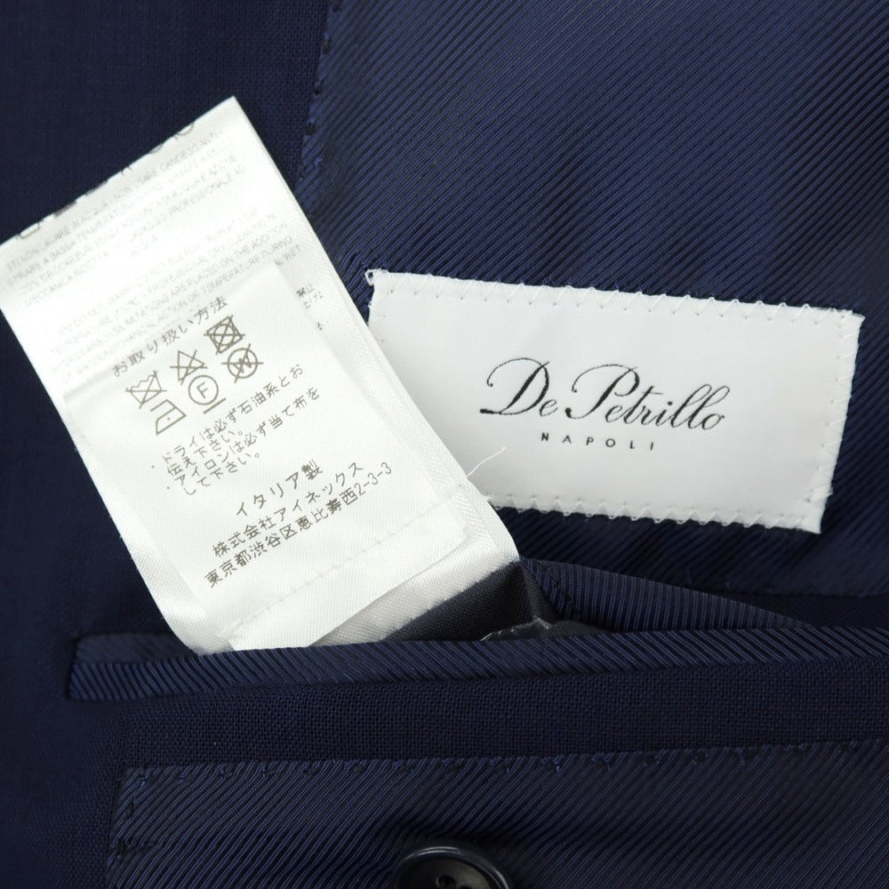 【中古】デペトリロ DE PETRILLO ウール 3B テーラードジャケット ネイビー【サイズ48 Drop 7】【 状態ランクB 】【 メンズ 】