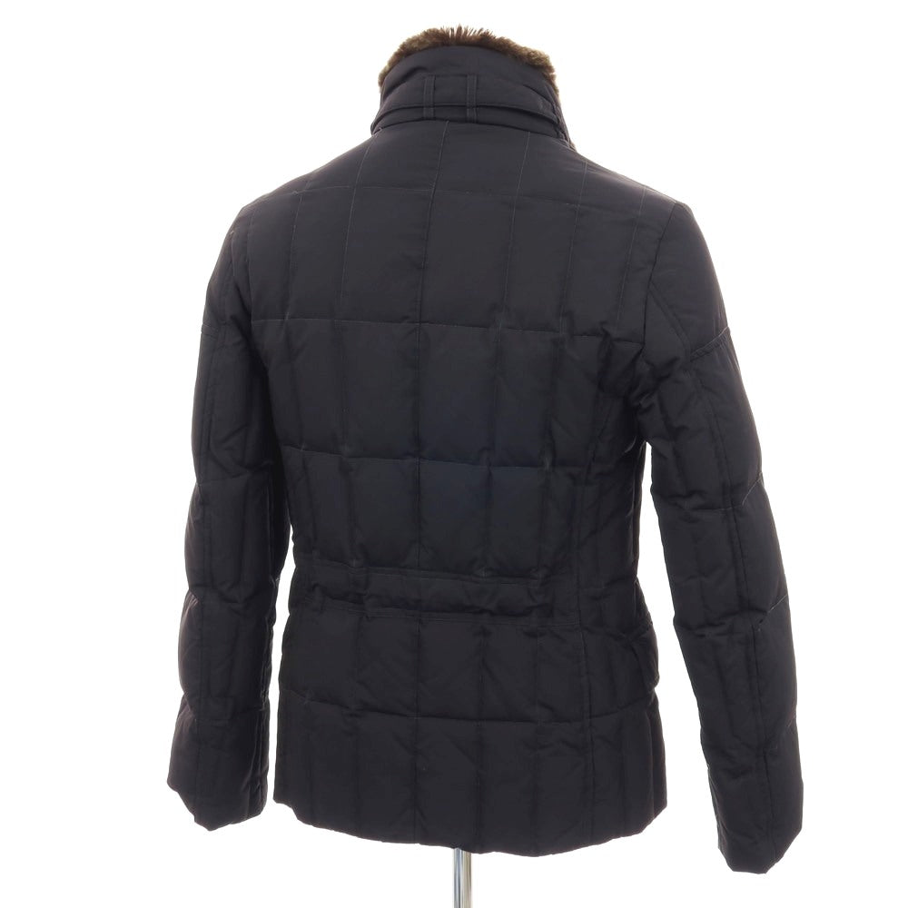 【中古】ムーレー MOORER ポリエステル スタンドカラー ダウンジャケット ダークネイビー【サイズ44】【 状態ランクB 】【 メンズ 】
