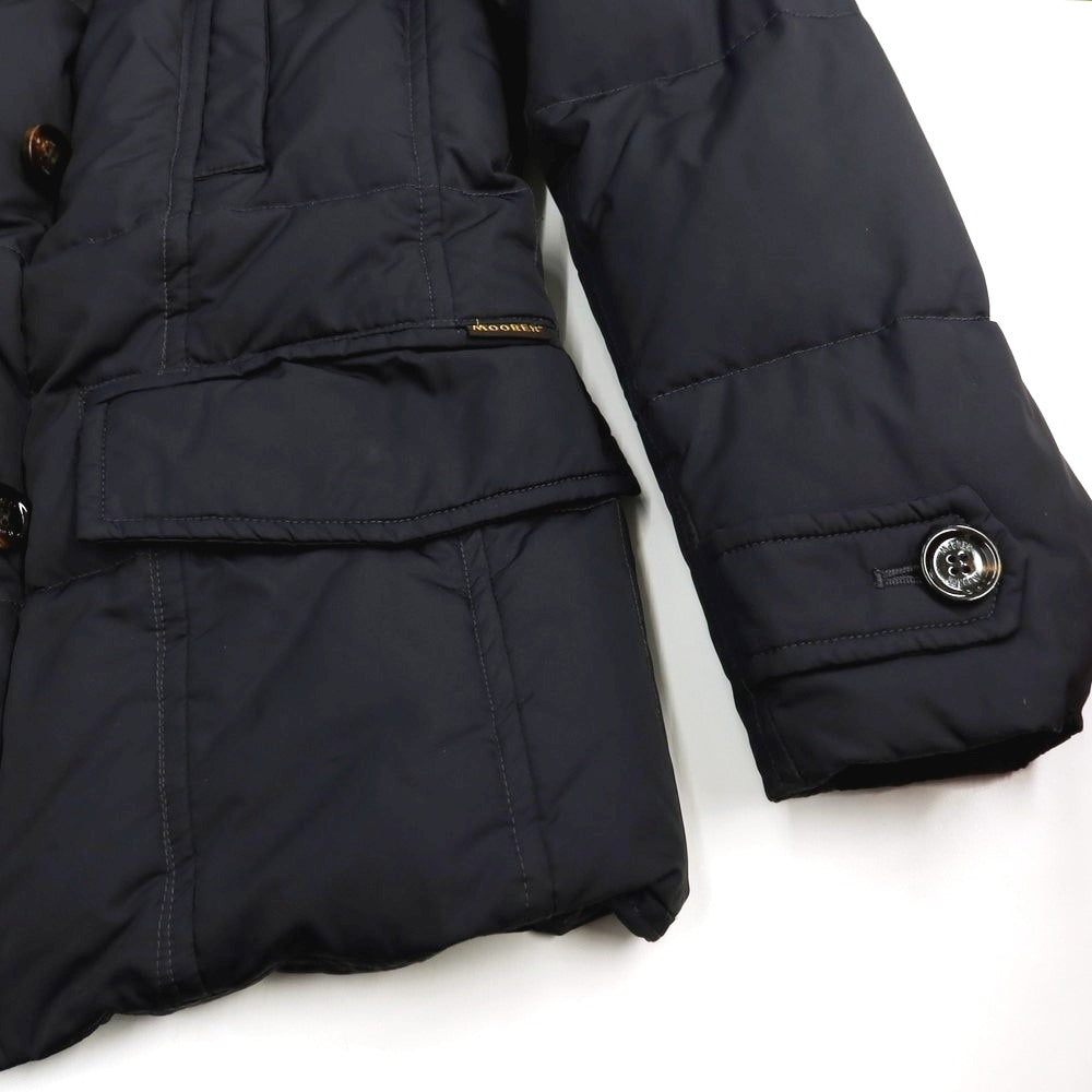 【中古】ムーレー MOORER ポリエステル スタンドカラー ダウンジャケット ダークネイビー【サイズ44】【 状態ランクB 】【 メンズ 】