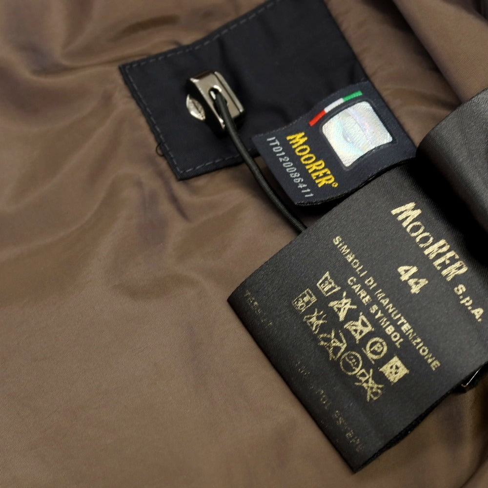 【中古】ムーレー MOORER ポリエステル スタンドカラー ダウンジャケット ダークネイビー【サイズ44】【 状態ランクB 】【 メンズ 】