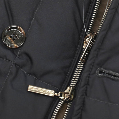 【中古】ムーレー MOORER ポリエステル スタンドカラー ダウンジャケット ダークネイビー【サイズ44】【 状態ランクB 】【 メンズ 】