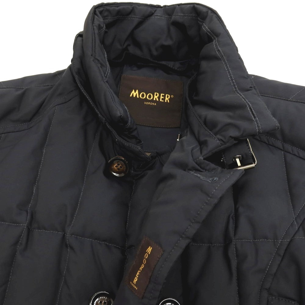 【中古】ムーレー MOORER ポリエステル スタンドカラー ダウンジャケット ダークネイビー【サイズ44】【 状態ランクB 】【 メンズ 】