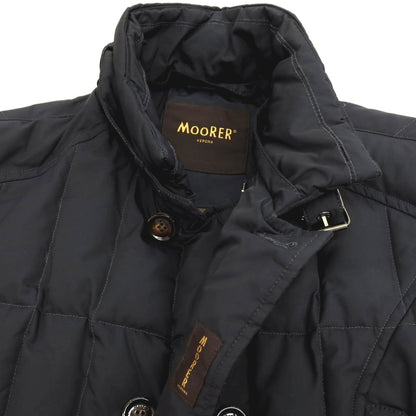【中古】ムーレー MOORER ポリエステル スタンドカラー ダウンジャケット ダークネイビー【サイズ44】【 状態ランクB 】【 メンズ 】