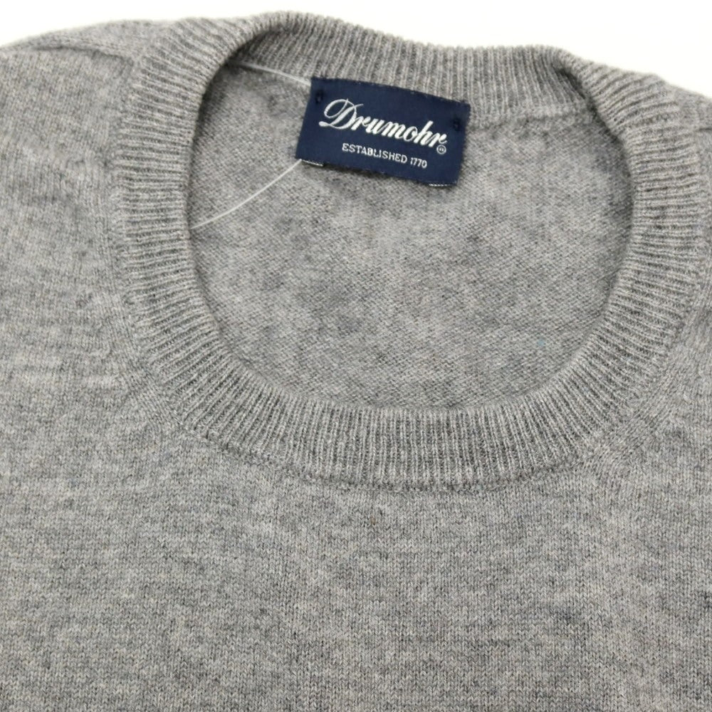 【中古】ドルモア DRUMOHR ウールカシミヤ クルーネック プルオーバーニット グレー【 46 】【 状態ランクB 】【 メンズ 】