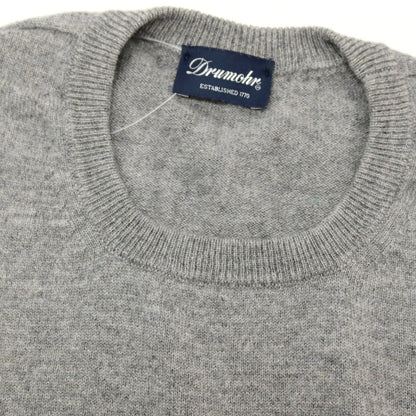 【中古】ドルモア DRUMOHR ウールカシミヤ クルーネック プルオーバーニット グレー【 46 】【 状態ランクB 】【 メンズ 】