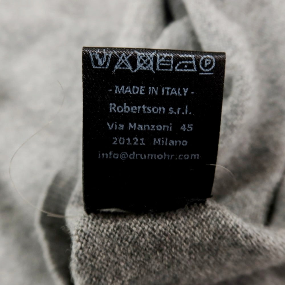 【中古】ドルモア DRUMOHR ウールカシミヤ クルーネック プルオーバーニット グレー【 46 】【 状態ランクB 】【 メンズ 】