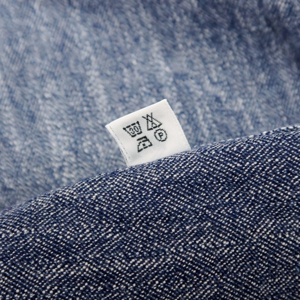 【中古】フィナモレ Finamore コットン カッタウェイ カジュアルシャツ ネイビー【 37 】【 状態ランクB 】【 メンズ 】 []