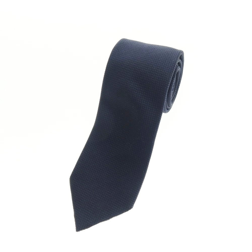 【中古】エルメネジルドゼニア Ermenegildo Zegna シルク 無地ネクタイ ネイビー【 状態ランクB 】【 メンズ 】