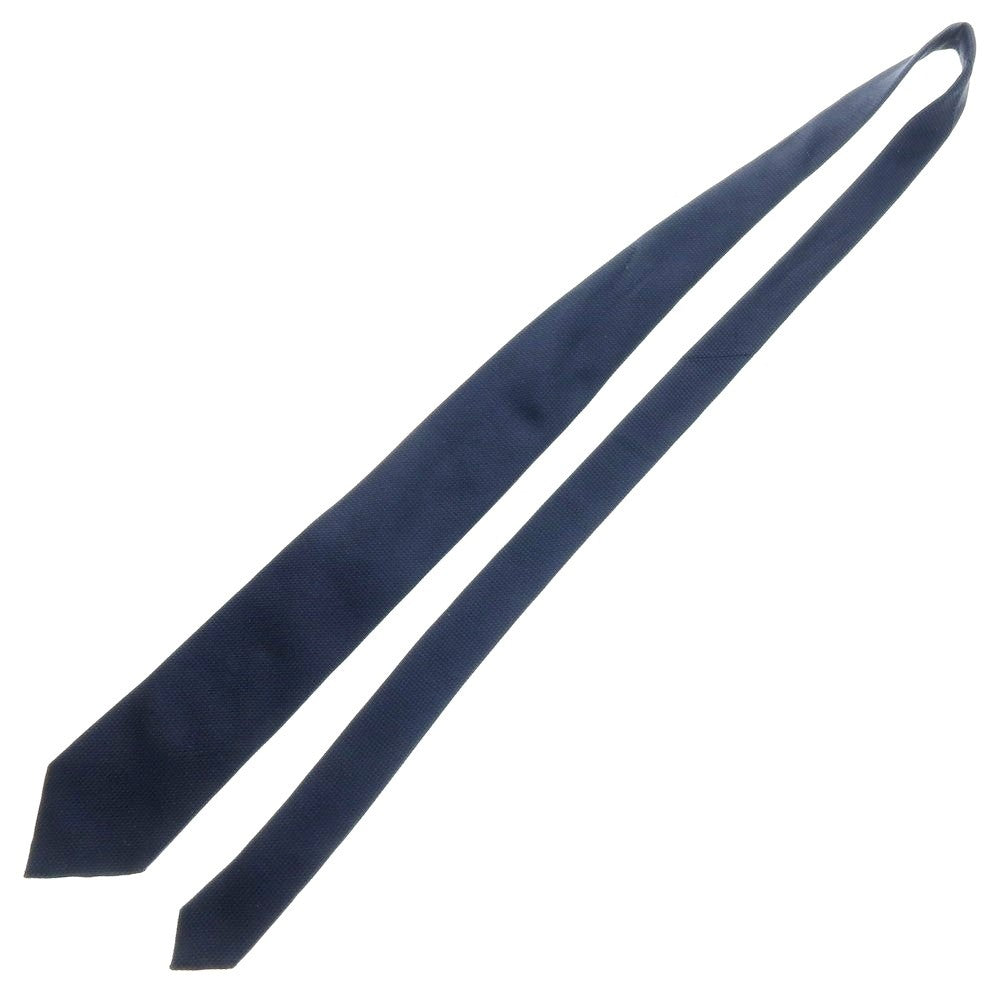 【中古】エルメネジルドゼニア Ermenegildo Zegna シルク 無地ネクタイ ネイビー【 状態ランクB 】【 メンズ 】