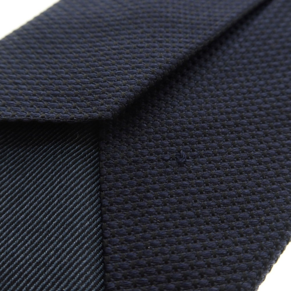 【中古】エルメネジルドゼニア Ermenegildo Zegna シルク 無地ネクタイ ネイビー【 状態ランクB 】【 メンズ 】