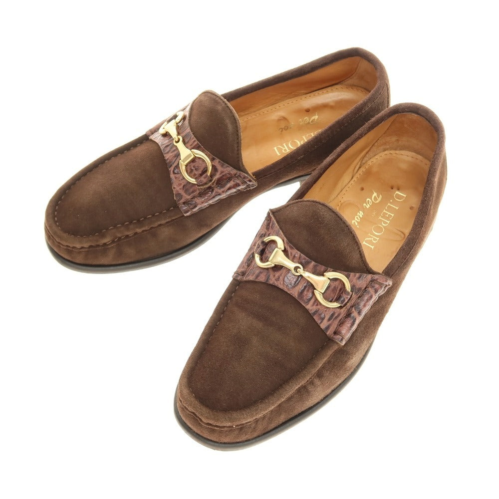 【中古】ダニエル レポリ DANIELE LEPORI Per noi別注 スエード ビットローファー ブラウン【サイズ42】【 状態ランクB 】【 メンズ 】