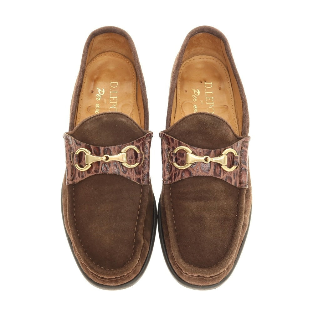 【中古】ダニエル レポリ DANIELE LEPORI Per noi別注 スエード ビットローファー ブラウン【サイズ42】【 状態ランクB 】【 メンズ 】