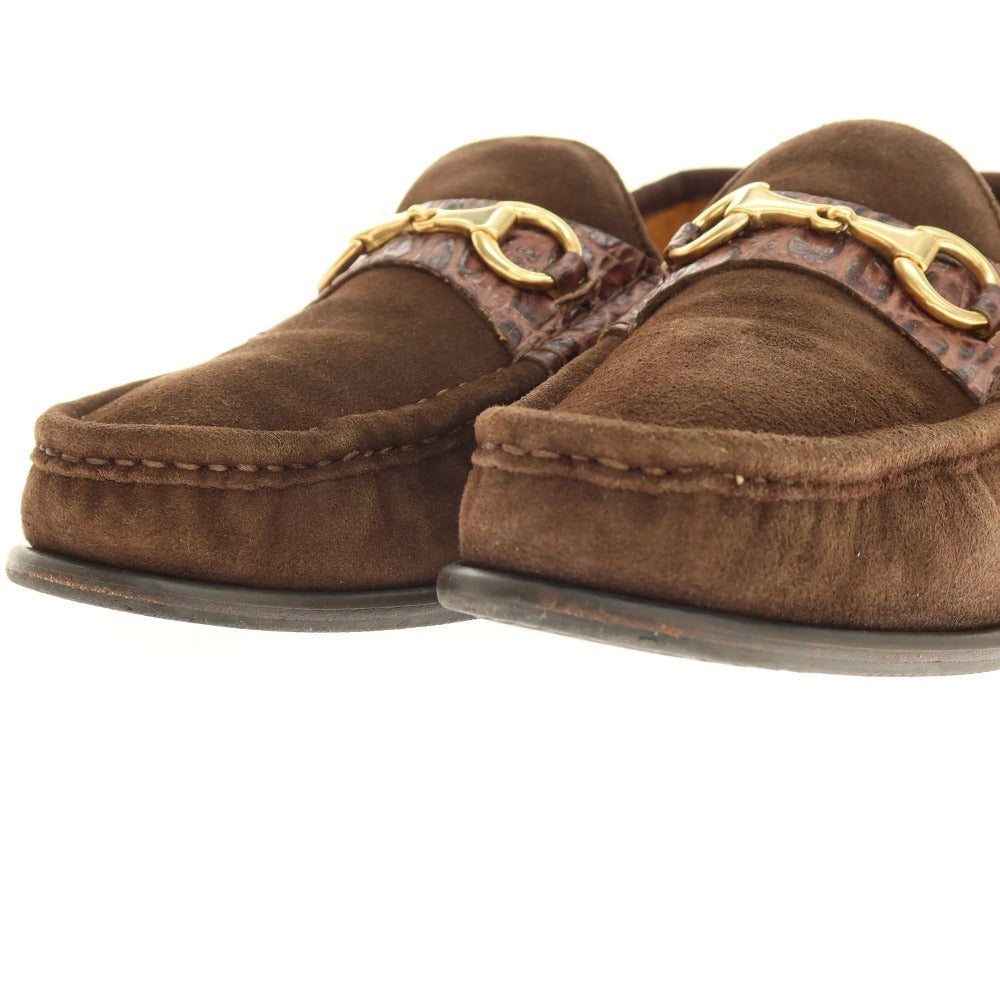 【中古】ダニエル レポリ DANIELE LEPORI Per noi別注 スエード ビットローファー ブラウン【サイズ42】【 状態ランクB 】【 メンズ 】