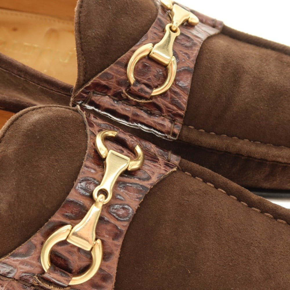 【中古】ダニエル レポリ DANIELE LEPORI Per noi別注 スエード ビットローファー ブラウン【サイズ42】【 状態ランクB 】【 メンズ 】