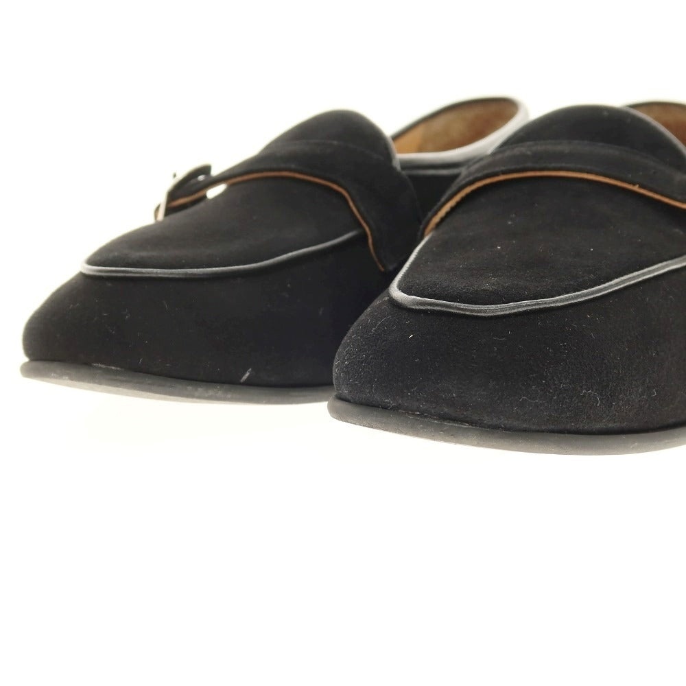 【中古】ユナイテッドアローズ UNITED ARROWS スエード ストラップローファー ブラック【サイズ43】【 状態ランクB 】【 メンズ 】