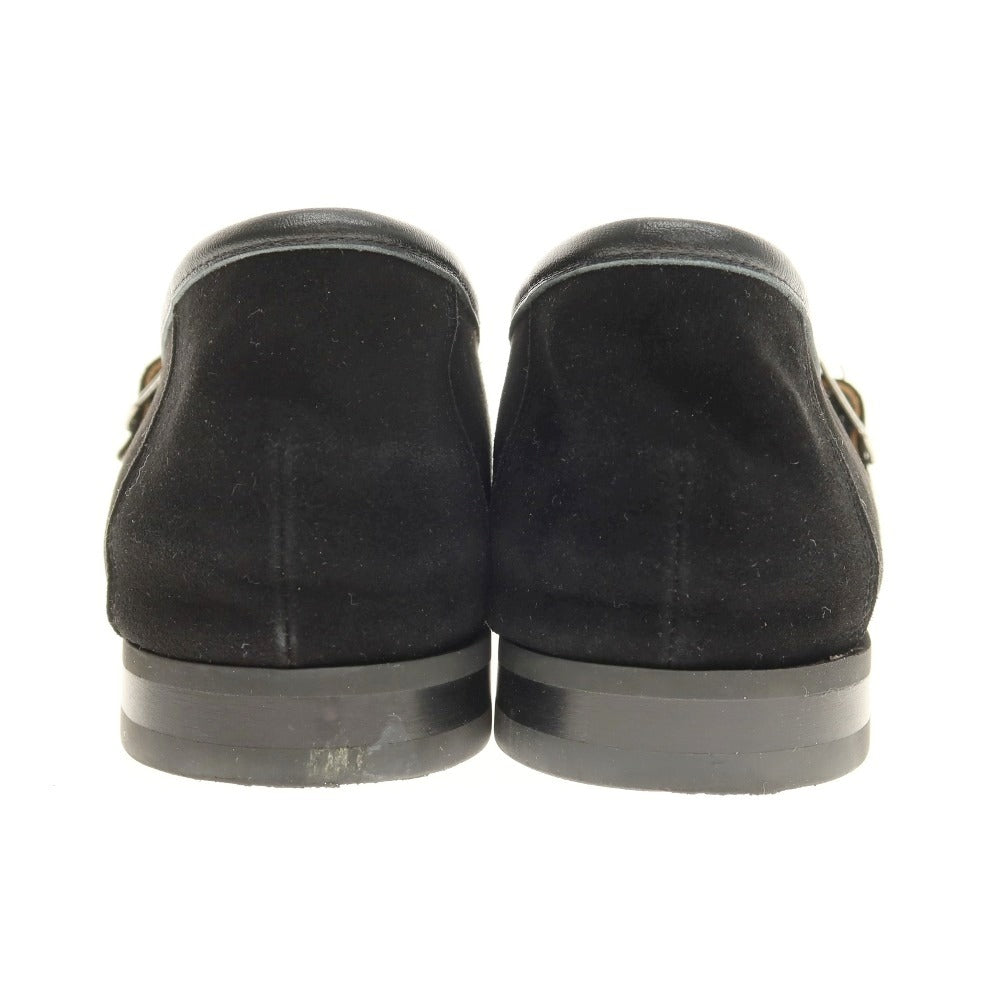 【中古】ユナイテッドアローズ UNITED ARROWS スエード ストラップローファー ブラック【サイズ43】【 状態ランクB 】【 メンズ 】