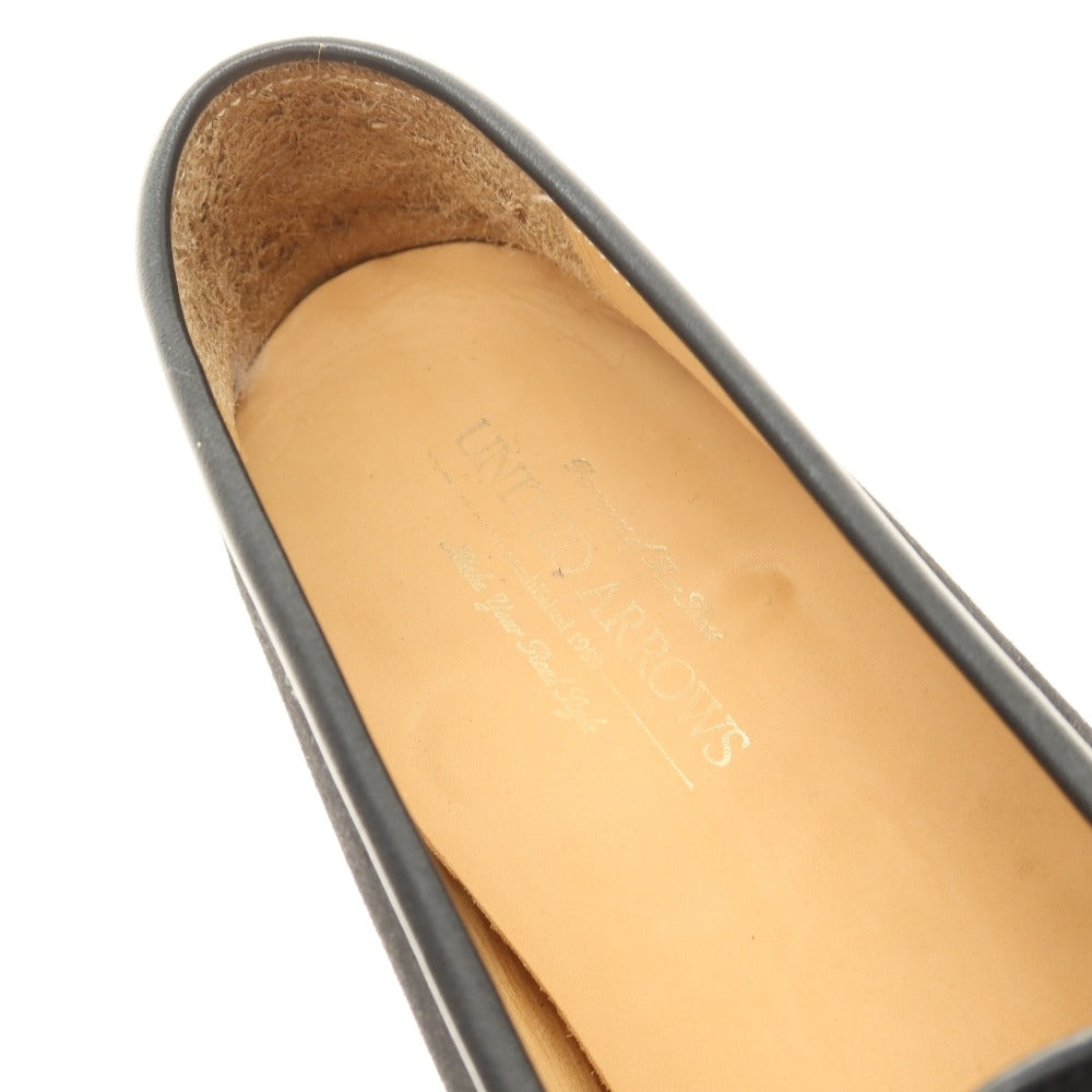 【中古】ユナイテッドアローズ UNITED ARROWS スエード ストラップローファー ブラック【サイズ43】【 状態ランクB 】【 メンズ 】