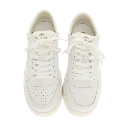 【中古】リプレイ REPLAY レザー スニーカー ホワイト【サイズ42】【 状態ランクB 】【 メンズ 】