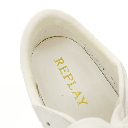 【中古】リプレイ REPLAY レザー スニーカー ホワイト【サイズ42】【 状態ランクB 】【 メンズ 】