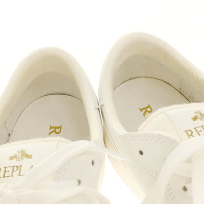 【中古】リプレイ REPLAY レザー スニーカー ホワイト【サイズ42】【 状態ランクB 】【 メンズ 】
