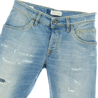 【中古】シビリア SIVIGLIA Denim Lab リペア加工 デニムパンツ ジーンズ ライトブルー【サイズ31】【 状態ランクC 】【 メンズ 】