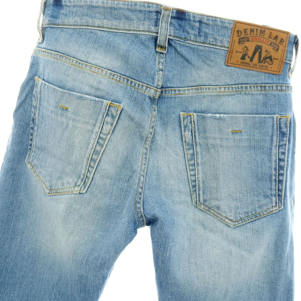 【中古】シビリア SIVIGLIA Denim Lab リペア加工 デニムパンツ ジーンズ ライトブルー【 サイズ31 】【 状態ランクC 】【 メンズ 】 [APD]