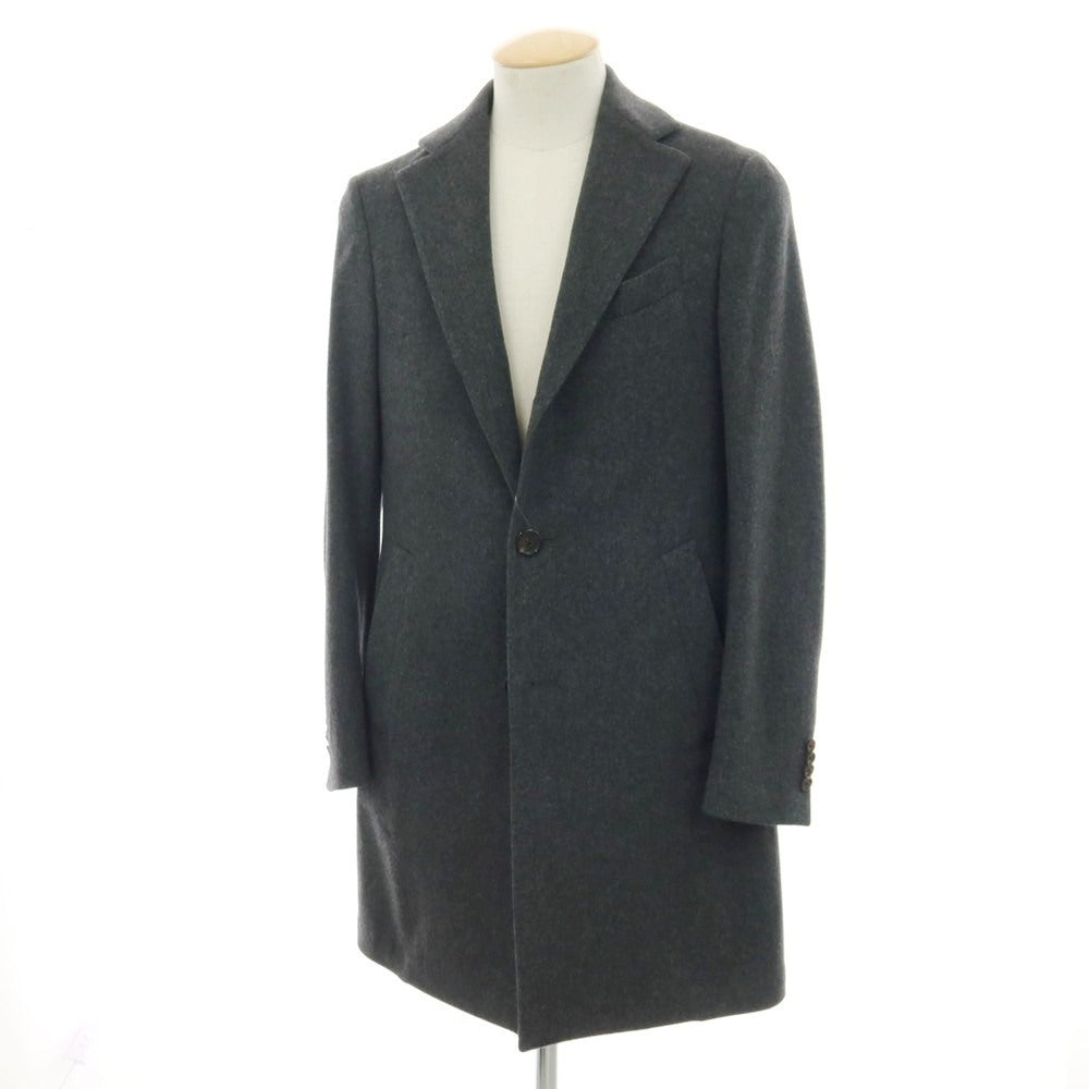 【中古】ラルディーニ LARDINI ウール チェスターフィールドコート ダークグレー【サイズ44】【 状態ランクC 】【 メンズ 】[APD]
