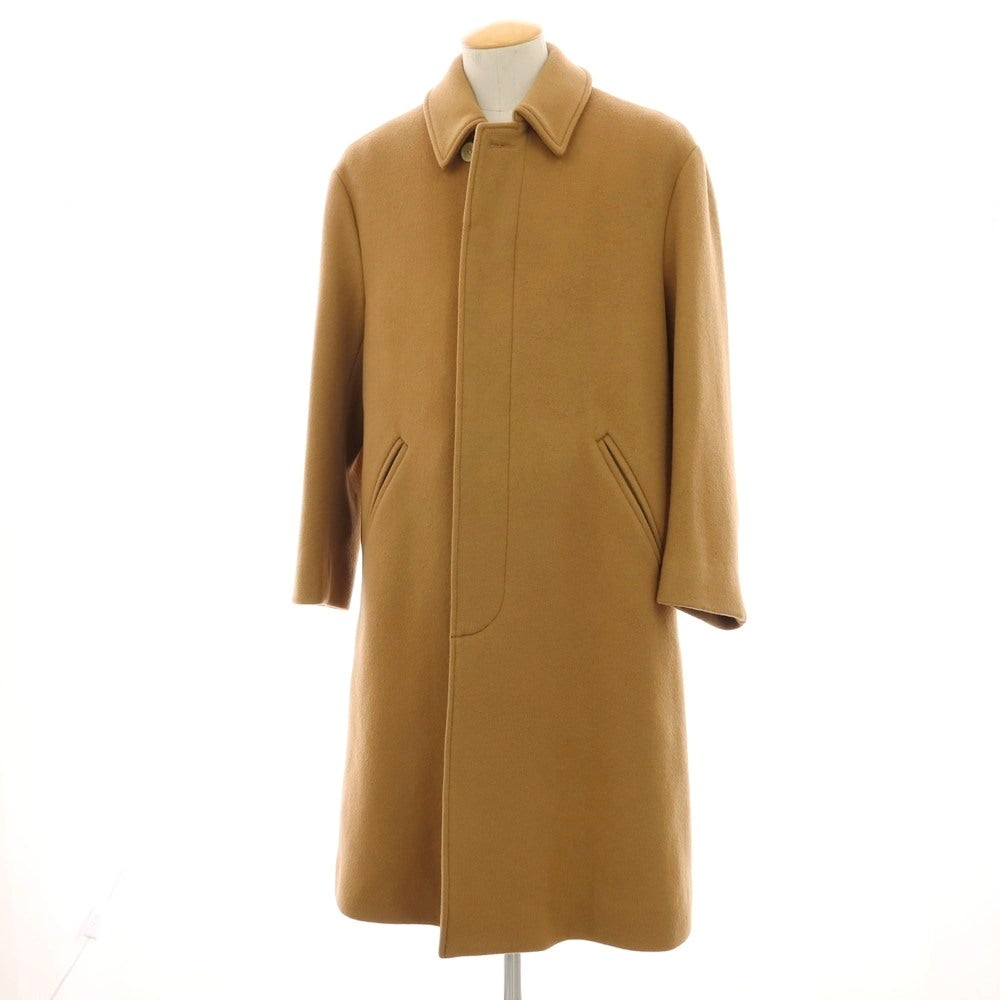 【中古】スリードッツ three dots ウール ステンカラーコート ベージュ【サイズS】【 状態ランクB 】【 メンズ 】