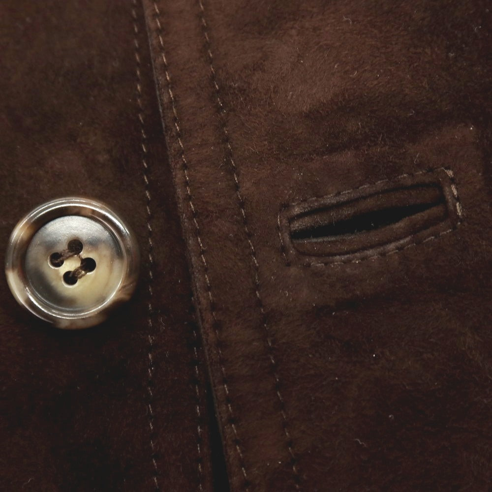 【中古】ヴァルスタリーノ VALSTARINO ゴート スエード レザー ヴァルスタリーノブルゾン ダークブラウン【サイズ42】【 状態ランクB 】【 メンズ 】