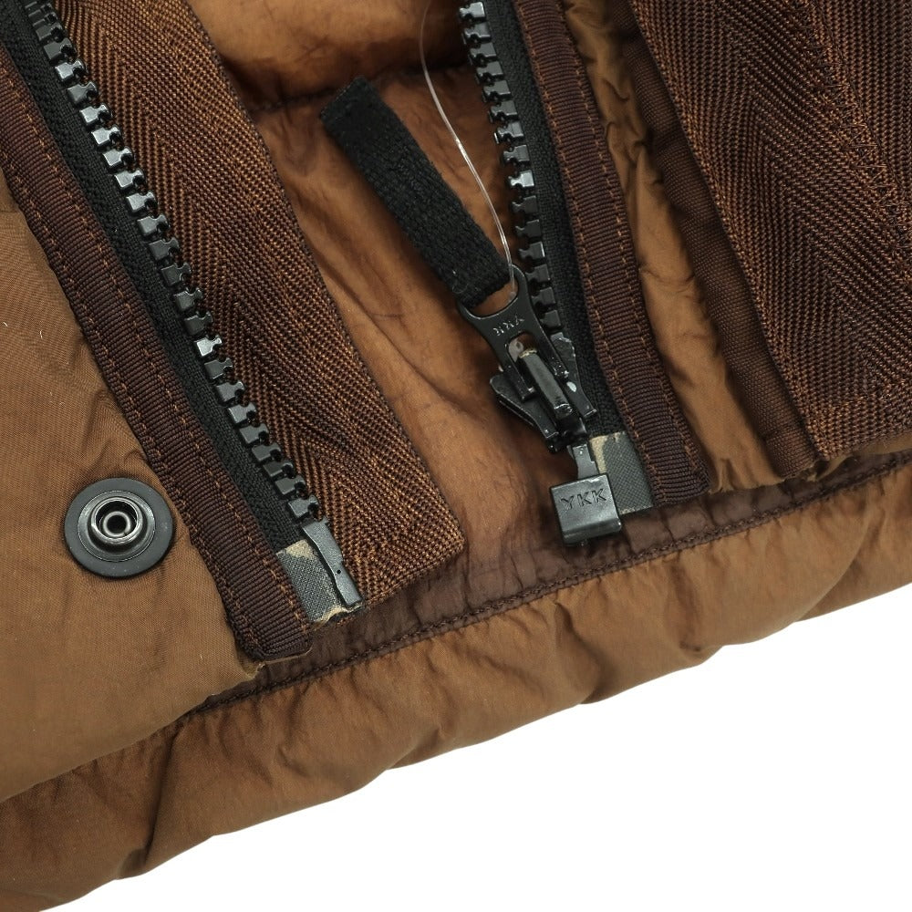 【中古】ストーンアイランド STONE ISLAND ナイロン フーデッド ダウンジャケット キャメルブラウン【サイズS】【 状態ランクB 】【 メンズ 】 [APD]