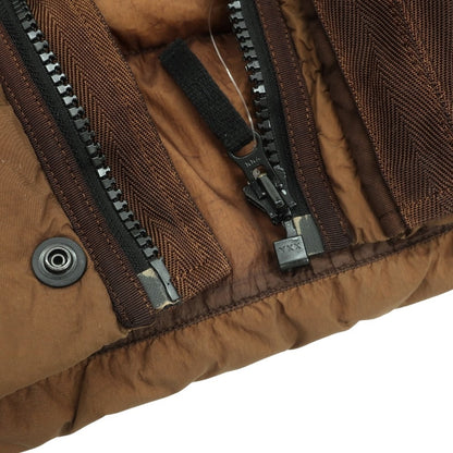 【中古】ストーンアイランド STONE ISLAND ナイロン フーデッド ダウンジャケット キャメルブラウン【サイズS】【 状態ランクB 】【 メンズ 】 [APD]