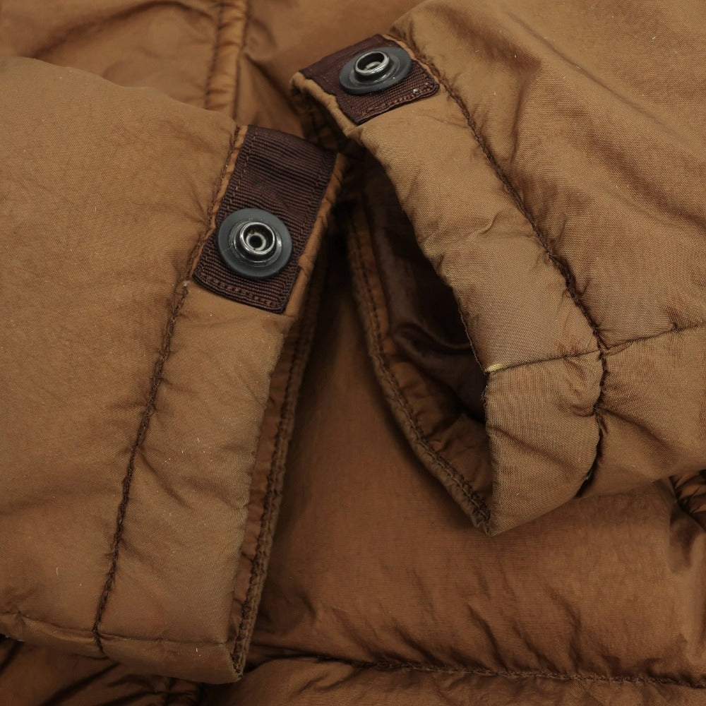 【中古】ストーンアイランド STONE ISLAND ナイロン フーデッド ダウンジャケット キャメルブラウン【サイズS】【 状態ランクB 】【 メンズ 】 [APD]