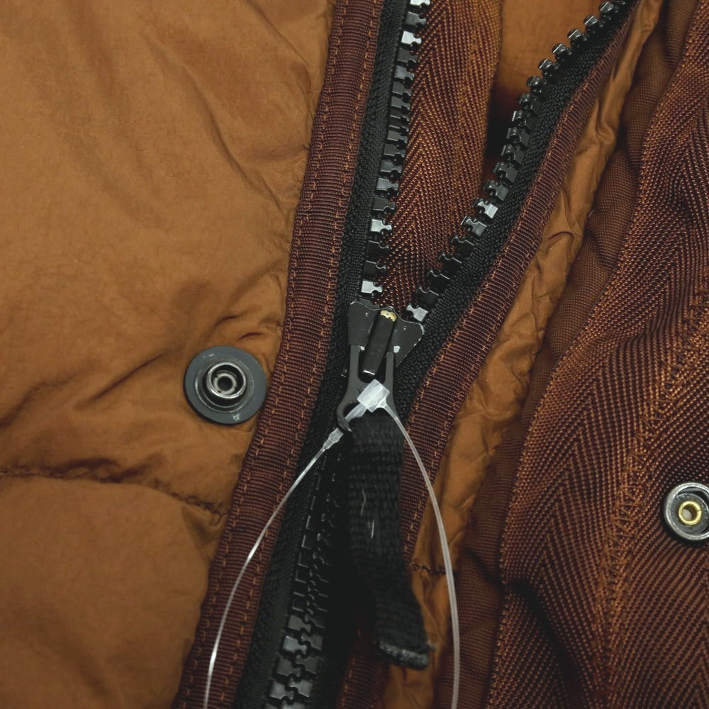 【中古】ストーンアイランド STONE ISLAND ナイロン フーデッド ダウンジャケット キャメルブラウン【サイズS】【 状態ランクB 】【 メンズ 】