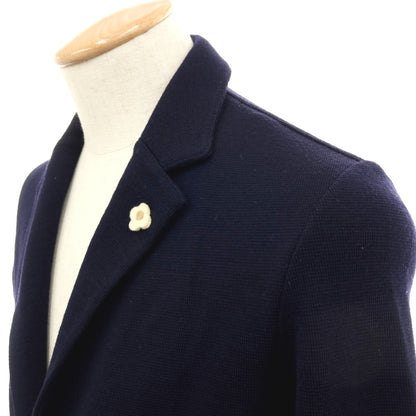 【中古】ラルディーニ LARDINI ウール 2B ニットジャケット ネイビー【 XS 】【 状態ランクB 】【 メンズ 】