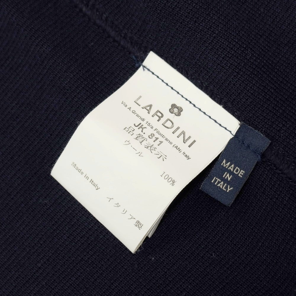 【中古】ラルディーニ LARDINI ウール 2B ニットジャケット ネイビー【 XS 】【 状態ランクB 】【 メンズ 】