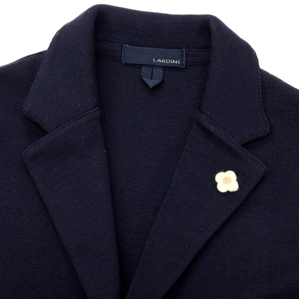 【中古】ラルディーニ LARDINI ウール 2B ニットジャケット ネイビー【 XS 】【 状態ランクB 】【 メンズ 】