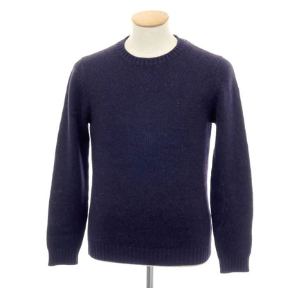 【中古】クルチアーニ CRUCIANI ウール クルーネック プルオーバーニット ネイビー【 44 】【 状態ランクB 】【 メンズ 】