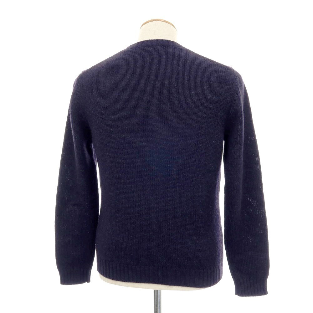 【中古】クルチアーニ CRUCIANI ウール クルーネック プルオーバーニット ネイビー【サイズ44】【 状態ランクB 】【 メンズ 】[BPD]