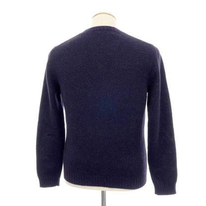 【中古】クルチアーニ CRUCIANI ウール クルーネック プルオーバーニット ネイビー【 44 】【 状態ランクB 】【 メンズ 】